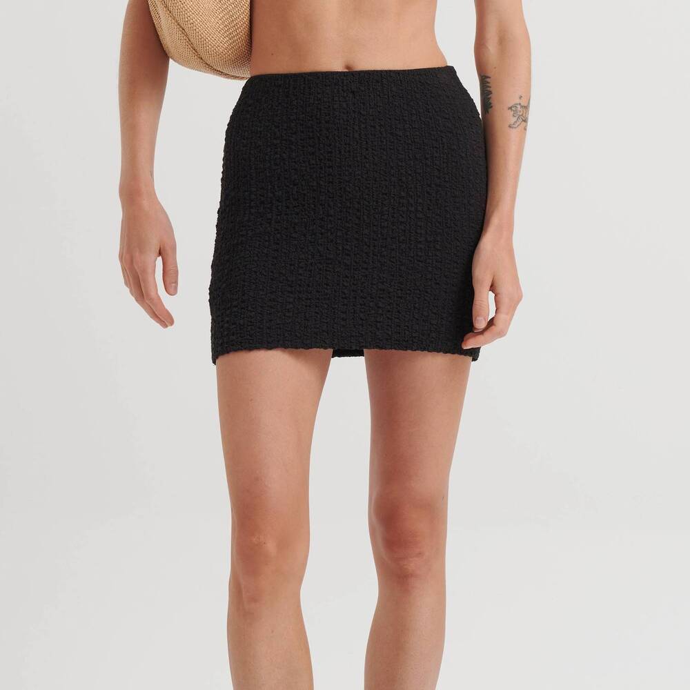 NEW NANUSHKA lyle mini skirt in black